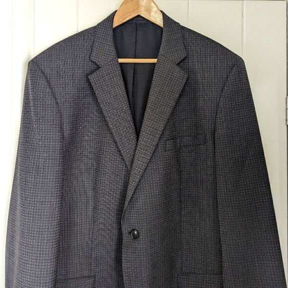 Boss by Hugo Boss Wool Sports Coat Jacket Blazer Academia Minimalist Preppy 46R - Picture 3 of 10